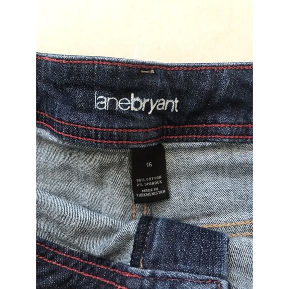 Lane Bryant Jean Shorts Mid Rise Denim Stretch - Picture 5 of 8